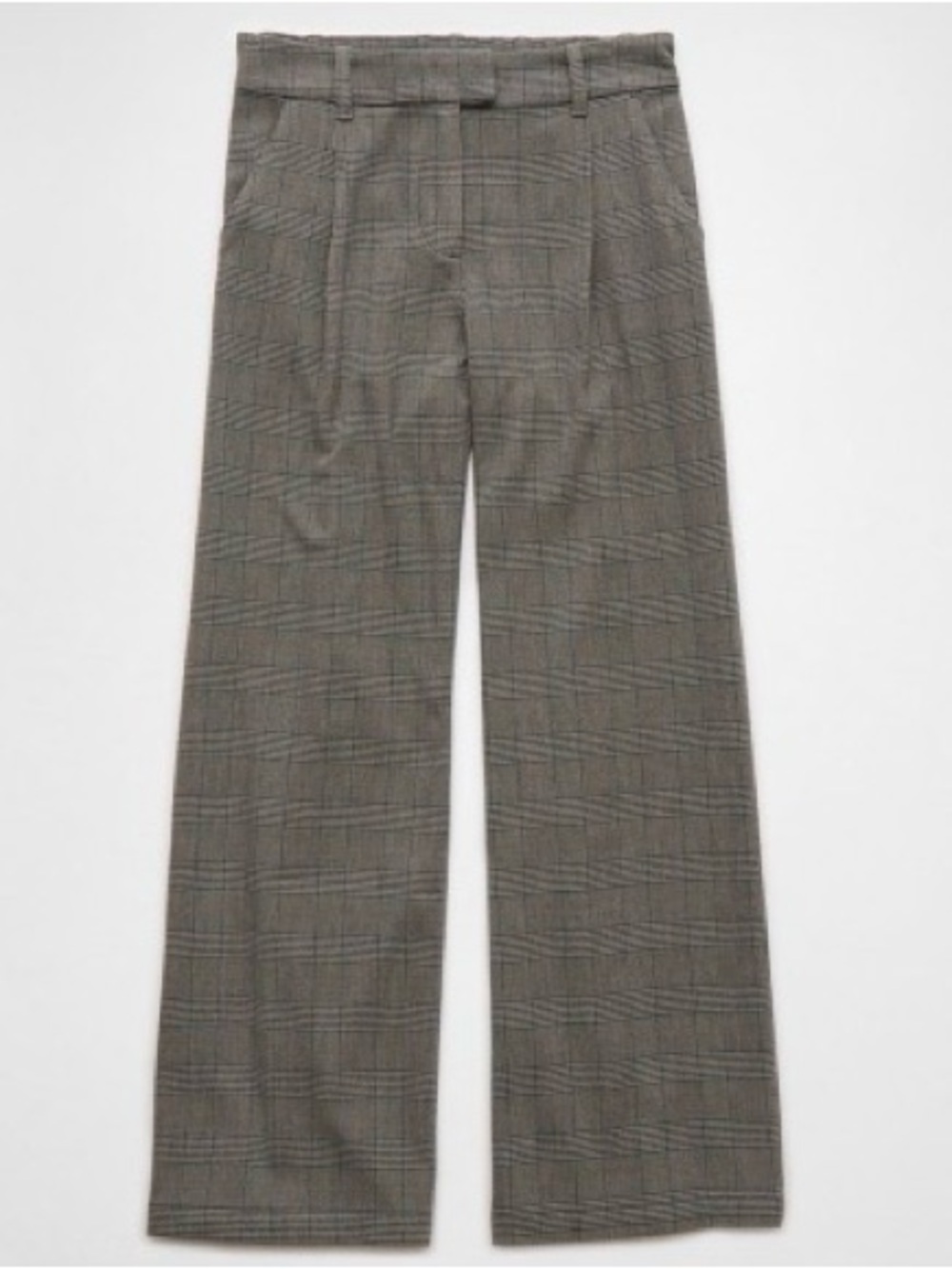 AE Plaid Wide-Leg Trousers